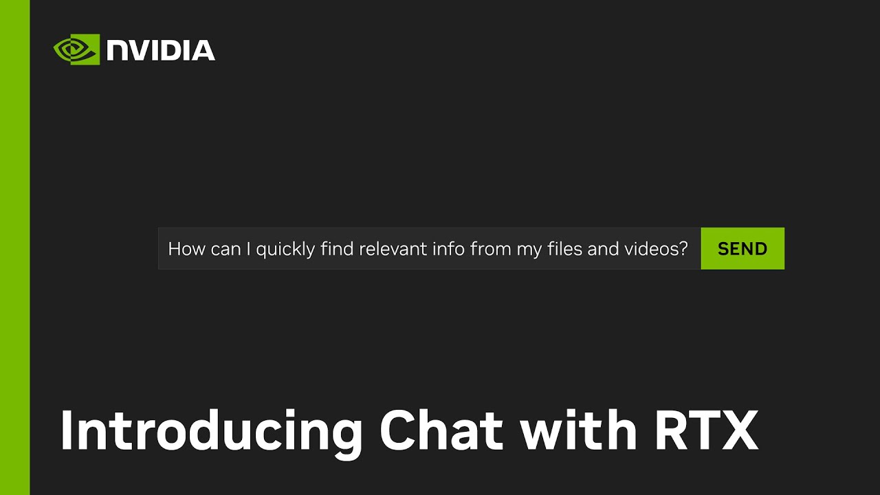 Nvidia เปิดตัว "Chat with RTX" แชทบอท AI ส่วนตัวบน Windows